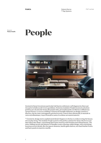 Pianca People technical file