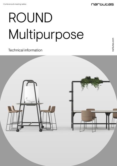 Round Multipurpose radni sto na točkiće