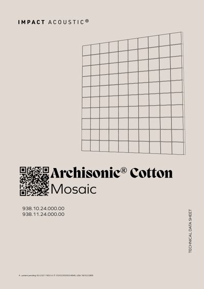 ARCHISONIC Cotton Mosaic akustični panel