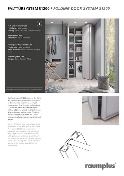 Folding door system S1200