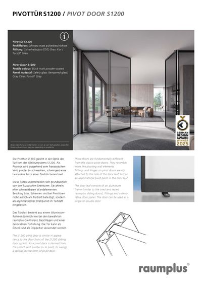 Pivot Door S1200