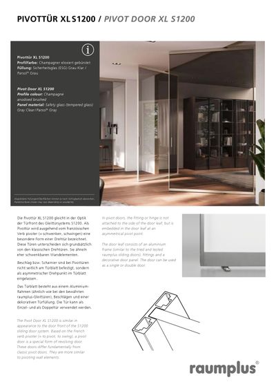 Pivot Door XL S1200
