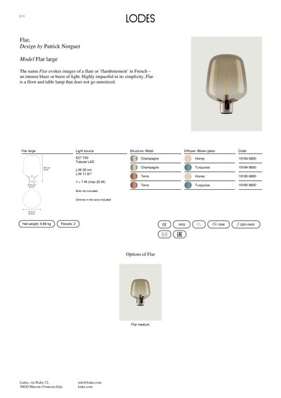 Flar stona lampa