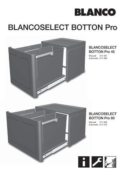 BLANCO BOTTON Pro 60/3 Automatic uputstvo za montažu