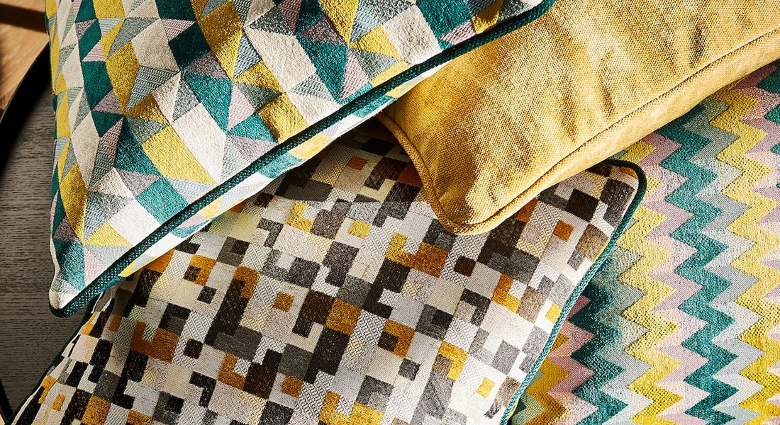 PT mebl štof sa geometrijskim šarama - Mebl štof - 17289