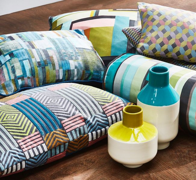 PT mebl štof sa geometrijskim šarama - Mebl štof - 17286