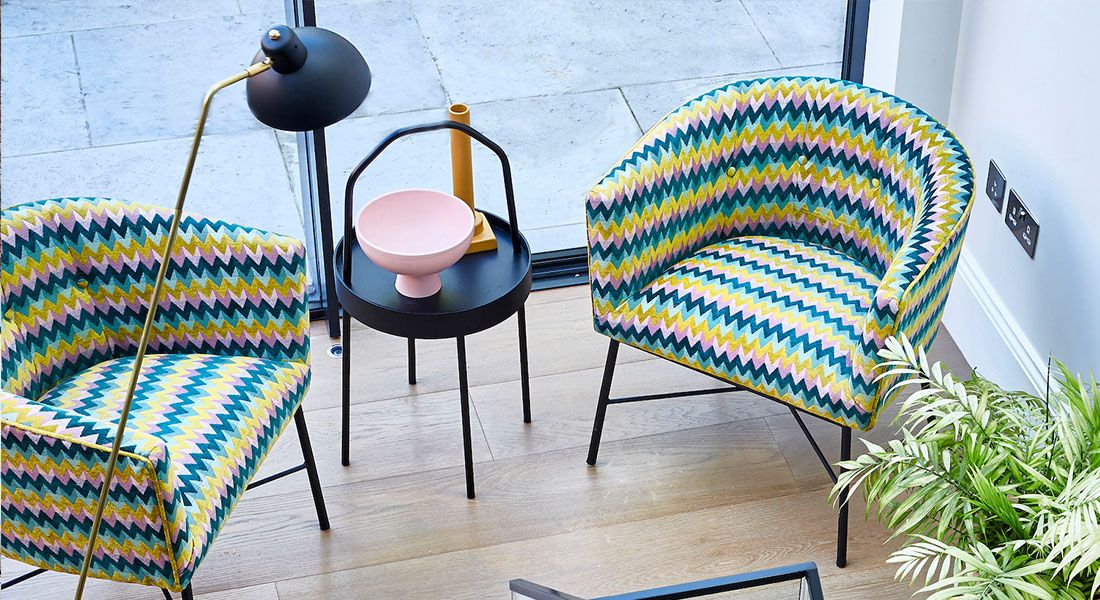 PT mebl štof sa geometrijskim šarama - Mebl štof - 17288