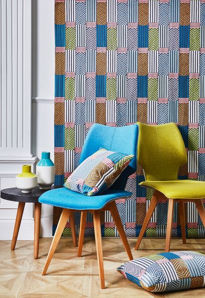 PT mebl štof sa geometrijskim šarama - Mebl štof - 17285