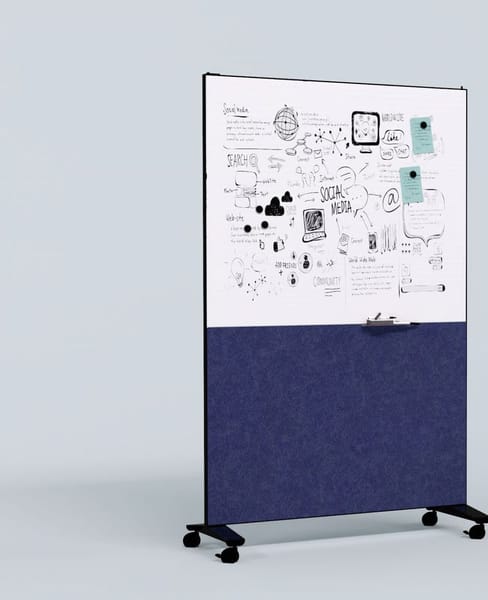 GRAFO Mobilna kancelarijska pregrada i bela tabla - Pokretne akustične pregrade - 18466