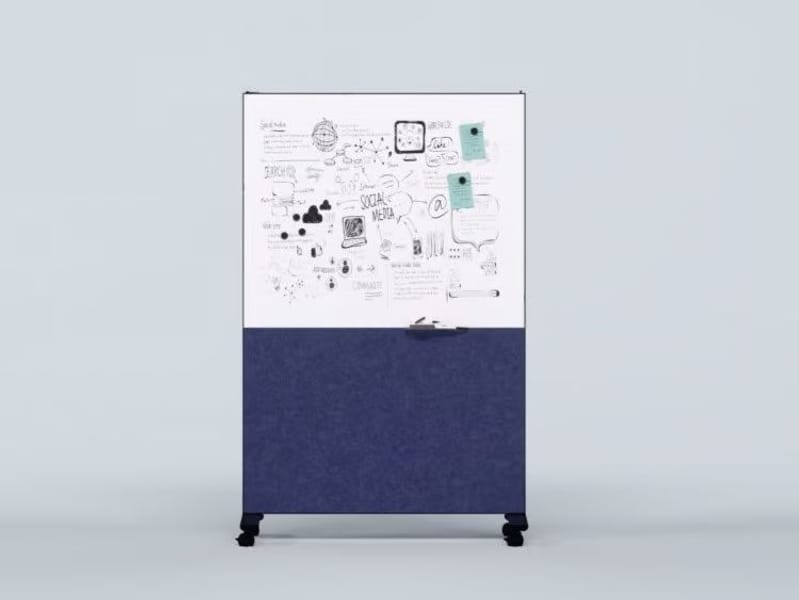 GRAFO Mobilna kancelarijska pregrada i bela tabla - Pokretne akustične pregrade - 18465