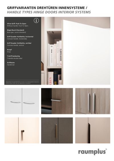 Handle types - Hinge doors