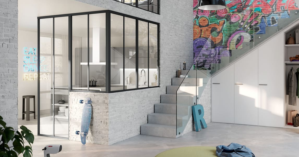 Ecoform zidne pregrade staklo-aluminijum - Staklene pregrade i vrata - 19015