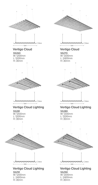 Feltouch Vertigo Cloud Lighting paneli - Akustični paneli - 20783
