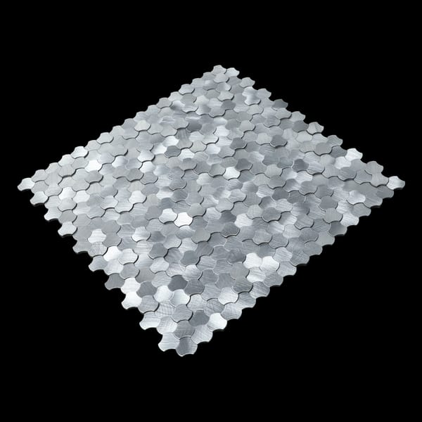 3D metalni mozaik LS-2001 – organski mozaik, srebro - Tapete i zidne obloge - źéidis