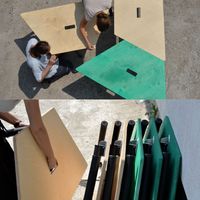 Modularni sto, jednakostranični trapez