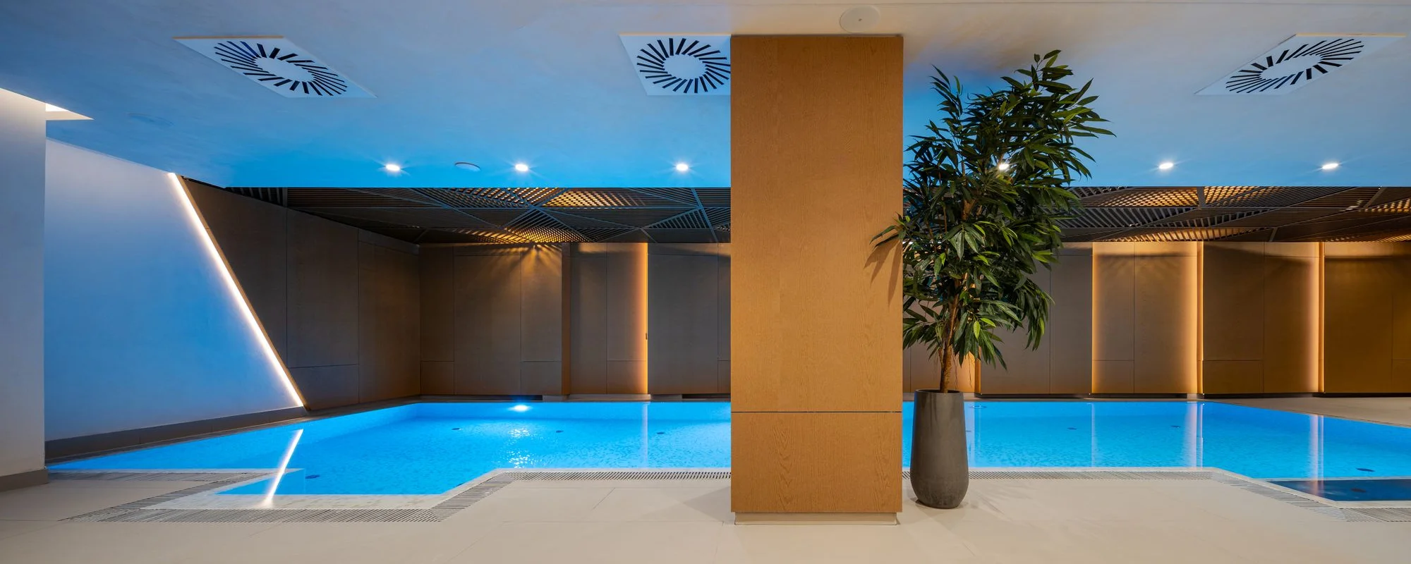 Enterijer SPA zone u okviru stambene zgrade u Zemunu